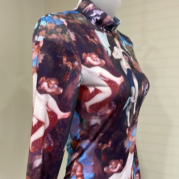 NWT Work of Art Choker Style Bodysuit Leotard.  Size M medium - Picture 2 of 9